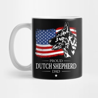 Dutch Shepherd Dad American Flag patriotic dog Mug